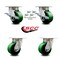 Service Caster 4 Inch Kingpinless Green Poly on Steel Wheel Caster Swivel Locks 2 Brakes, 4PK SCC-KP30S420-PUR-GB-SLB-BSL-2-BSL-2 - alternate 5